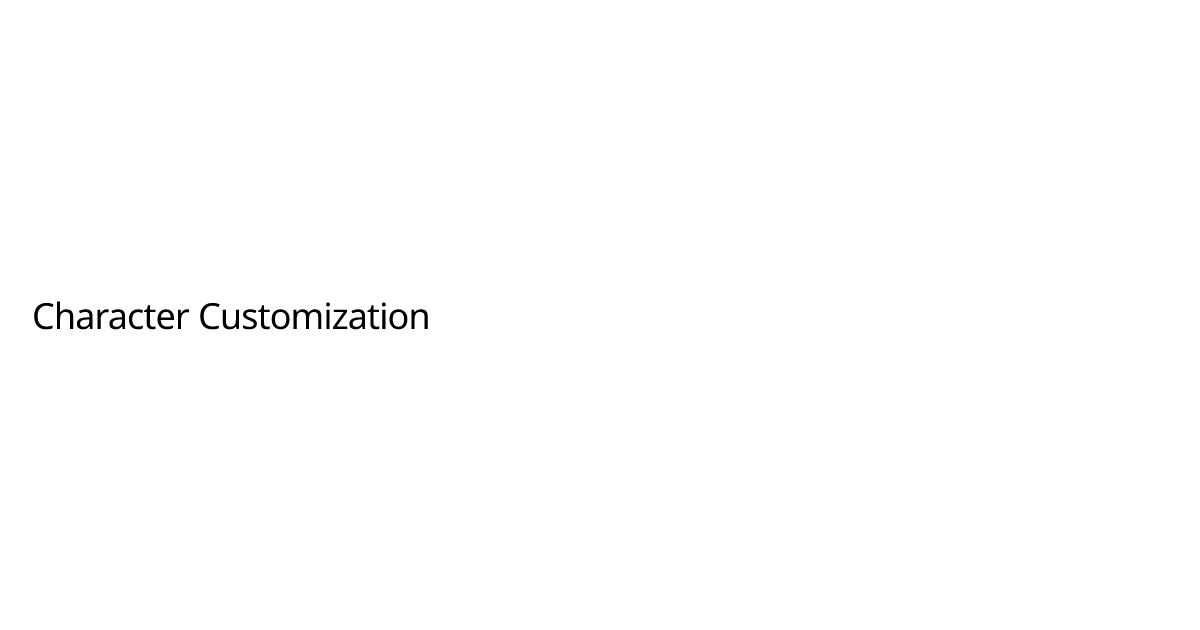 Character Customization | Tee Executive Portfolio